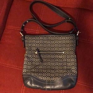 Coach crossbody bag black and grey
